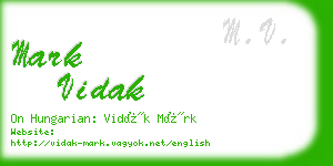 mark vidak business card